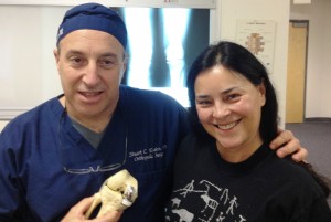 Diana had both knees replaced with partial knee replacements. She is very active when she is not writing #1 Bestselling novels!